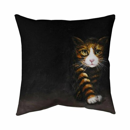 FONDO 20 x 20 in. Discreet Cat-Double Sided Print Indoor Pillow FO2793596
